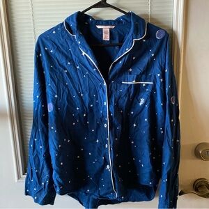 Victoria's Secret Blue Starry pj top